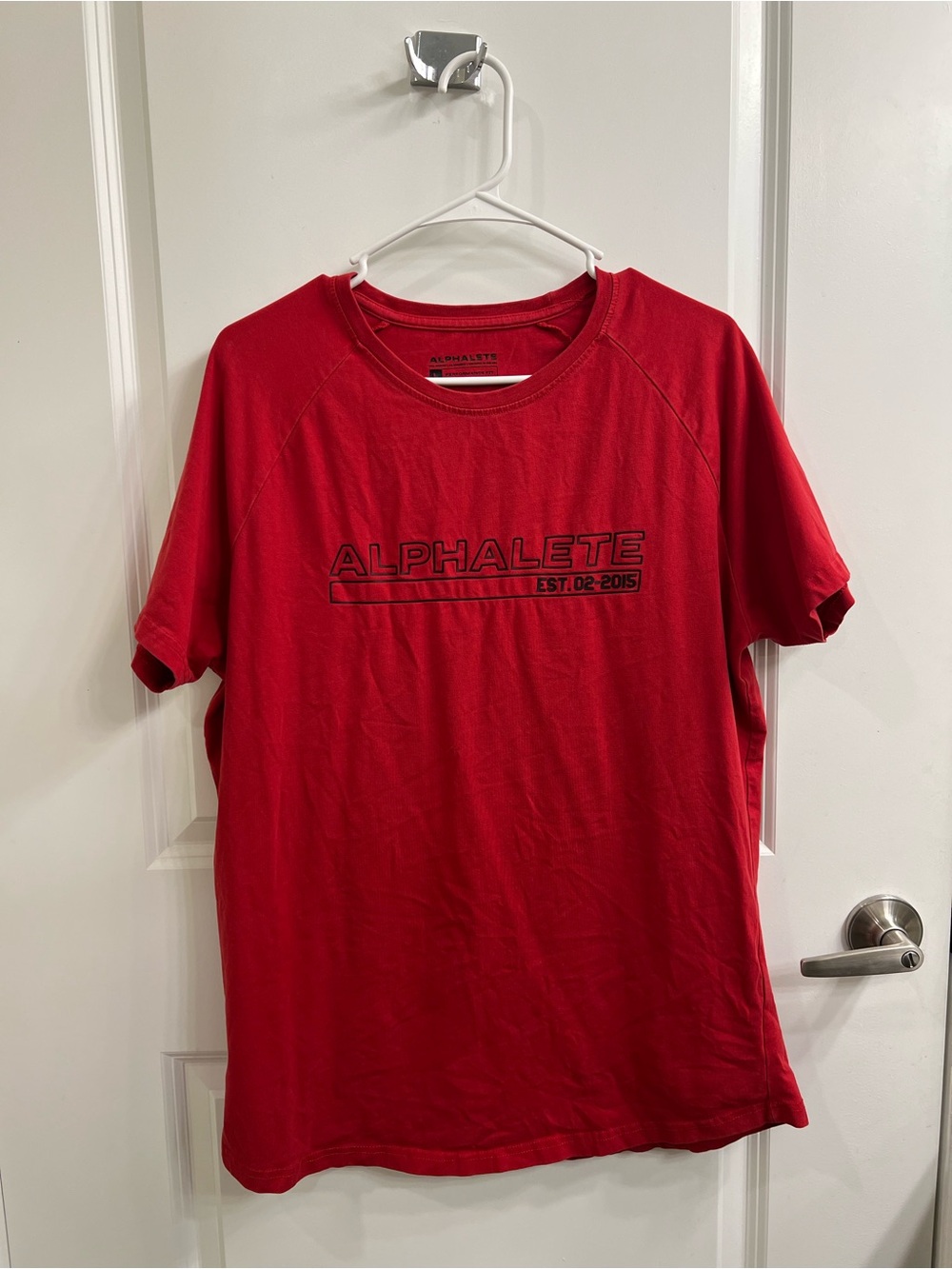 Alphalete Red Short Sleeve Logo Tee